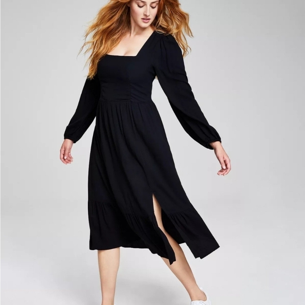 Macys Black Long Sleeve with Square Neckline